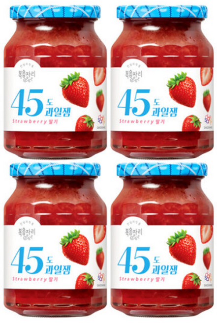 복음자리 45도 과일잼 딸기잼 350g x 3개 (저당), 4개