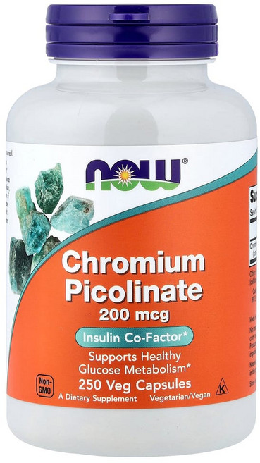 나우푸드 크로뮴 피콜리네이트 200mcg 베지 캡슐 비건, 250정, 1개