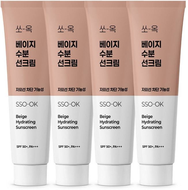 쏘옥 베이지 수분 선크림, 4개, 25ml