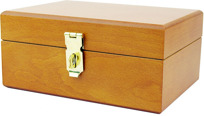 PAGO 도장파닷컴 고급 원목 나무 인장함 도장 보관 케이스 (중형) 인장 스탬프 고무인 상자 박스 사무용 은행 농협 회사 학교