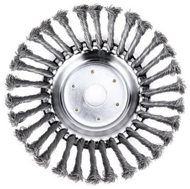 그레이나 그라인더 8인치 스틸와이어날 브러쉬날 원형브러쉬날 철사트위스트브러쉬날 꽈배기날 녹 예초기날 호환 잡초 녹 흙 이끼 제거 1세트, 1개