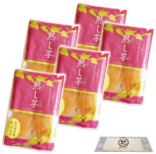 말린 고구마 갖고 싶은 것도 국산 홍고구마 베니하루카 가고시마현산 80g 5봉지 고구마 무첨가 말린 고구마 하루카 끈적끈적 부드러운 고상한 디저트 _ 오리지널 종이 물수건 1매 세