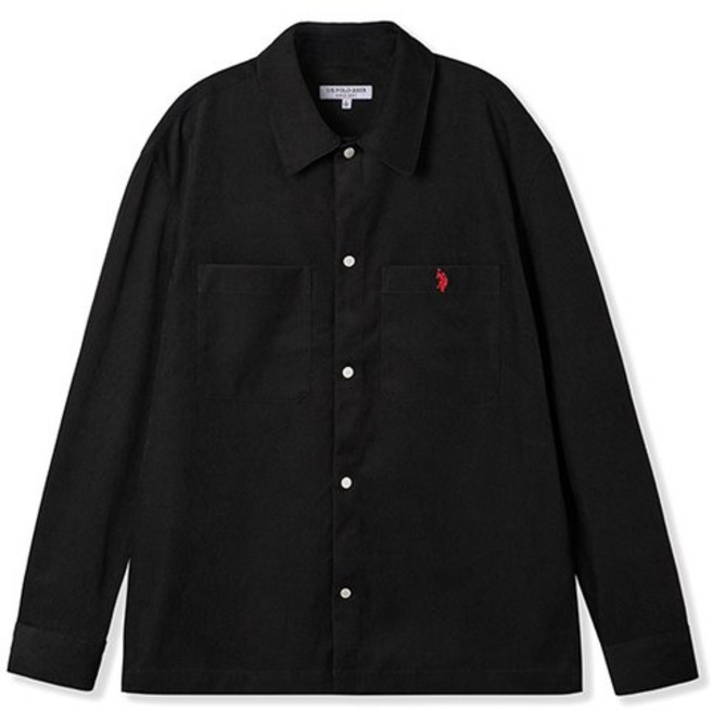 [U.S. POLO ASSN.] 스웨이드셔츠 남성_블랙