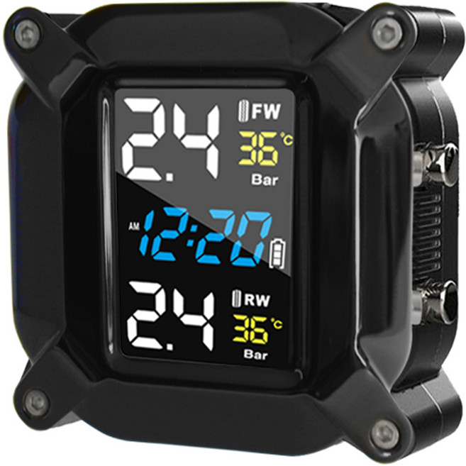 FLYone 無線TPMS 胎壓偵測器 彩色螢幕, GT700+ (無太陽能), 1套