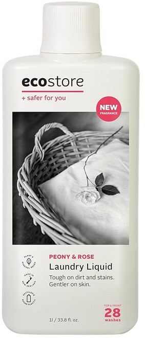 ecostore(에코스토어) 런드리 리퀴드 피오니로즈 1L 세탁세제 세제 액체 식물유래 피부에 좋은