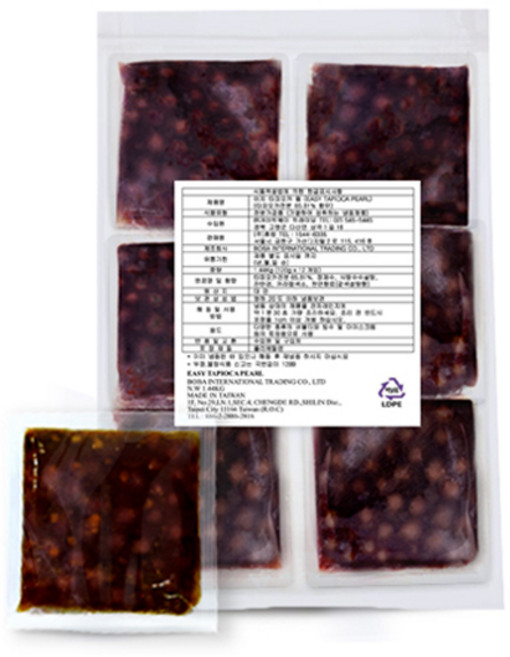 [묶음판매] 아임요 냉동 이지 타피오카펄 블랙펄 버블티재료 즉석벌 버블티 밀크티 공차펄, 120g, 1개입, 6개