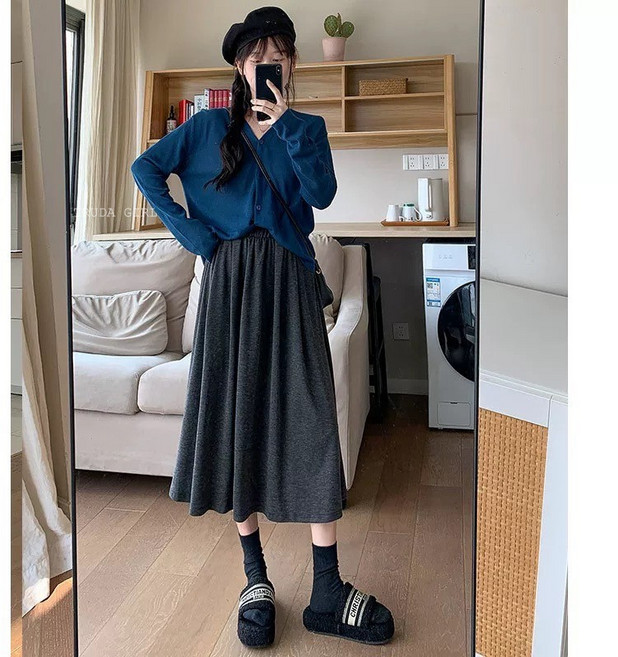 《杜達女孩》山本風糯米裙 慵懶風棉質長裙