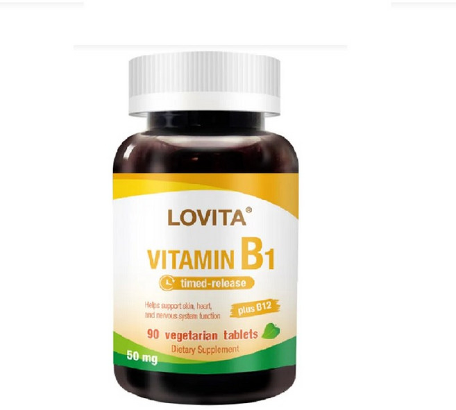 LOVITA 愛維他 緩釋型維生素B1素食錠(50mg 添加維生素B12)(90錠), 1個, 90顆