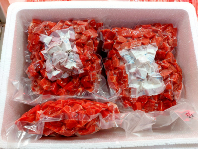 [대용량] 호주산 우둔살 큐브 5kg 10kg 대용량 도매용 업소용, 5개, 1kg