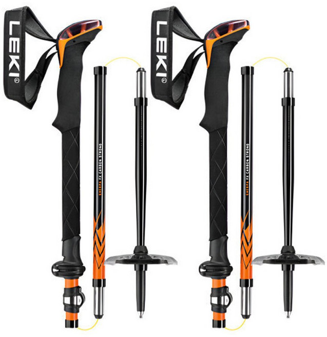 레키 세르파FX 카본 5단접이식 등산스틱 1세트 초경량 120-140cm 레키코리아AS
