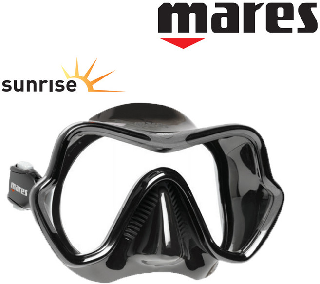마레스 마스크 수경 스노클링 원 비전 썬라이즈 아시안핏 바다수영 프리다이빙 스쿠버다이빙 스킨스쿠버, 검정