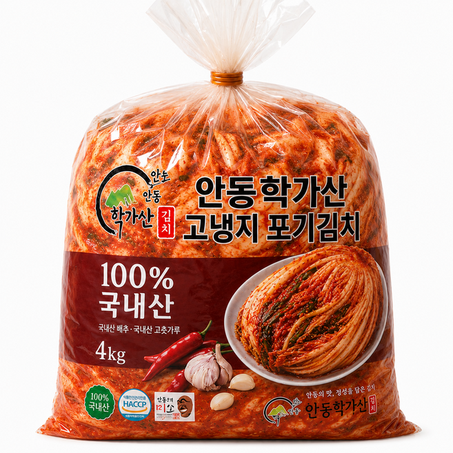안동학가산 고냉지 포기김치(가정용) 4kg, 1개
