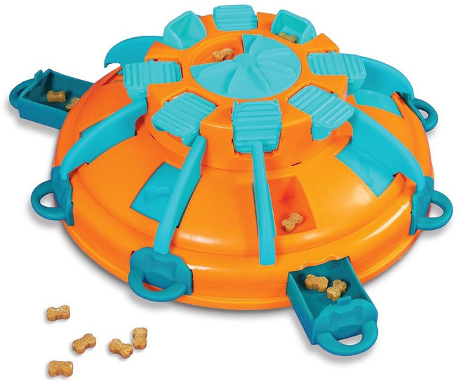 OUT 아웃ward Hound 아웃워드 하운드 Nina OttossON 온 by 멀티퍼즐 상호작용 강아지용 퍼즐 장난감 전문가 레벨, Tower of Treats (오렌지, 블루)