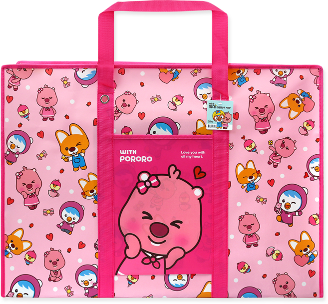 포포팬시 뽀로로 타포린백, 핑크, 1개