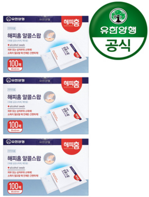 해피홈 알콜 스왑, 100개입, 3개