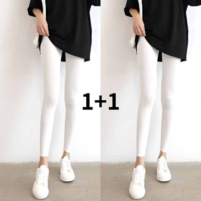 1+1 여성 9부 면스판 레깅스 44-77까지 빅사이즈