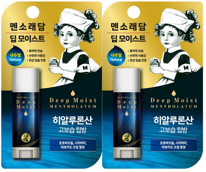 멘소래담 딥 모이스트 립밤, 내추럴, 4.5g, 2개