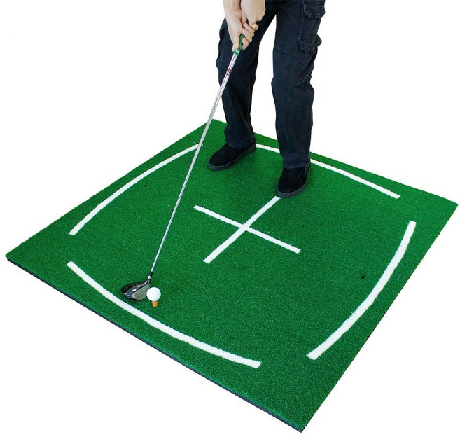 CRESTGOLF 십자 골프 스윙매트 인조잔디 실내 연습 패드, 1개