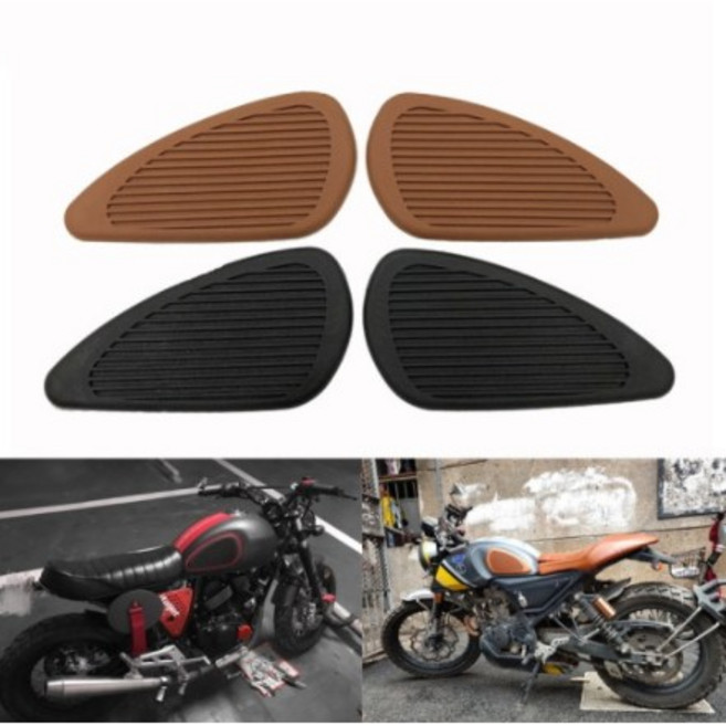 aprilia 몬디알 힙스터125 연료탱크 A형 스티커 니그립 패드 1쌍 세트, 블랙, 1개