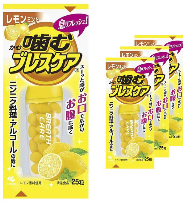 고바야시 깨물어먹는 브레스케어 레몬 민트 25개입, 4개