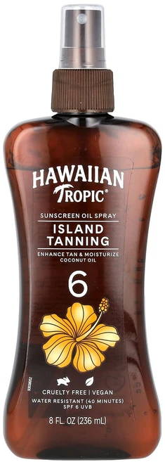 특별한효과 Hawaiian Tropic 아일랜드 태닝 자외선 차단제 오일 스프레이 SPF 6 236ml(8fl oz) 곧일시품절됩니다, HawaiianTropic아일랜드태닝자외선차단제오일스프 - 쿠팡