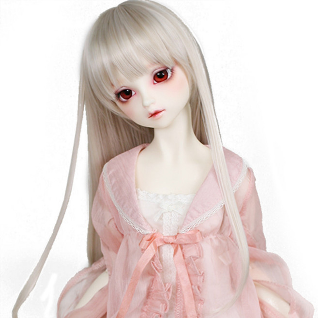 구체관절인형 가발 긴머리 스트레이트 8-9인치 60cm급용 도리스돌 돌스앤, 카푸치노 (가발만 인형미포함)