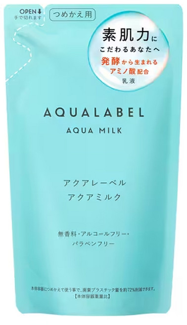 아쿠아라벨 아쿠아 밀크 로션 무향 타입 리필용 117ml, 1개