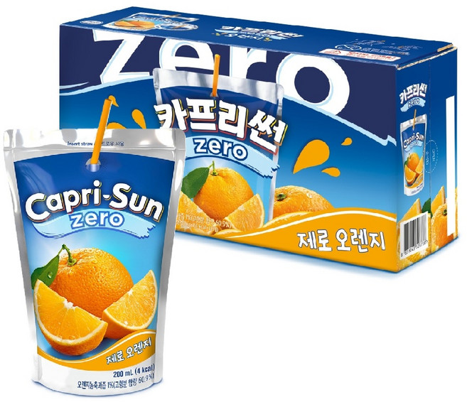 카프리썬 제로 오렌지, 10개, 200ml