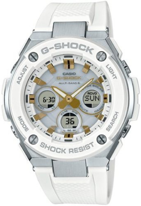 카시오 CASIO G-SHOCK 지쇼크 GST-W300-7AJF G-STEEL MID 전파 솔러 시계 스노우 화이트 161595