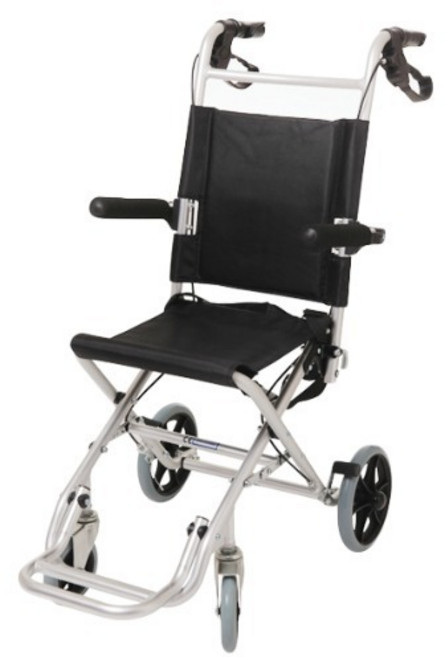 웨이크 알루미늄 경량 휠체어 WK-9001 소아용 소형, 블랙, 1개