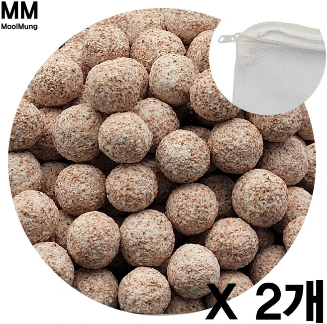 [지퍼 여과재망 포함] 물멍 파워 섭스프로 볼 여과재 1L 800g 괴물 가성비 프로섭스 섭스트라트프로 1리터 바코드 정식 버전, 2개 - 쿠팡
