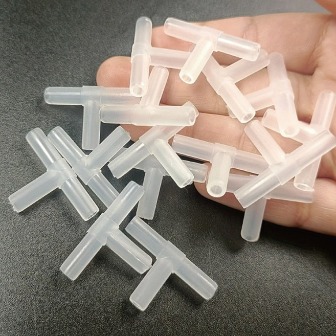 4mm 플라스틱 T자 연결관 (약 50개)