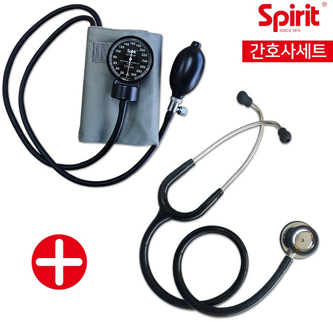 스피릿 간호사용 양면청진기 CK-601PF + 메타혈압계 CK-110 세트 [고급형], 1개