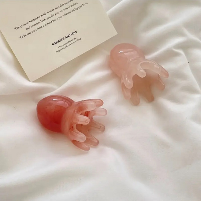 뷰티안 문꾹이 문어꾹이 두피지압 얼굴 승모근 마사지기, 로즈꾹이, 1개