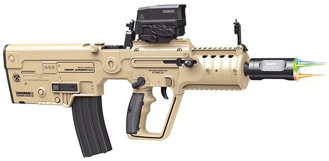 UB 수정탄 듀얼 모드 전동건 5종 젤탄 자동연사 조준경 소음기, X95, 1개, 샌드