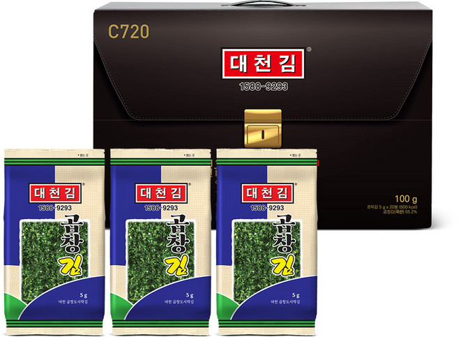 대천김 곱창 도시락김 세트, 5g, 20개