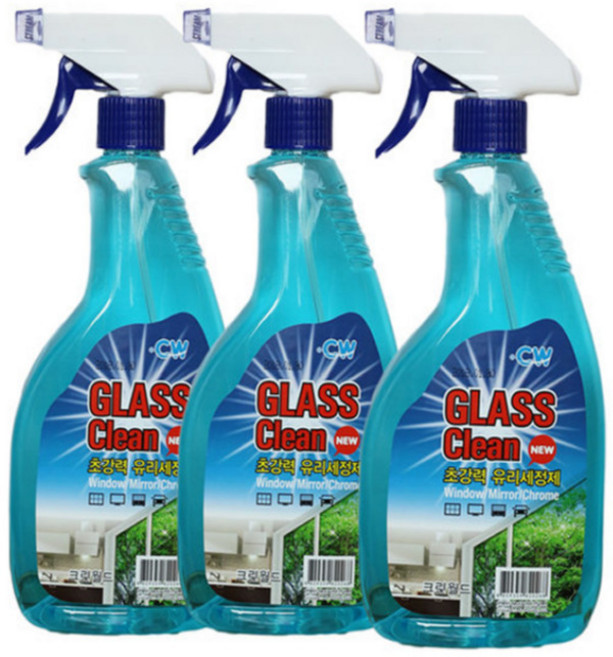 홈밸류언스 대영 초강력 글라스크린 유리세정제, 3개, 600ml