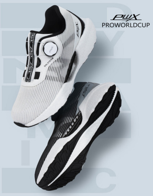 [프로월드컵] 다이나믹하게 신자~블랙&화이트컬러감으로 쉽고 빠르고 간편한 원터치 다이얼시스템/쿠션감아주좋은/여성 초경량런닝화 A237