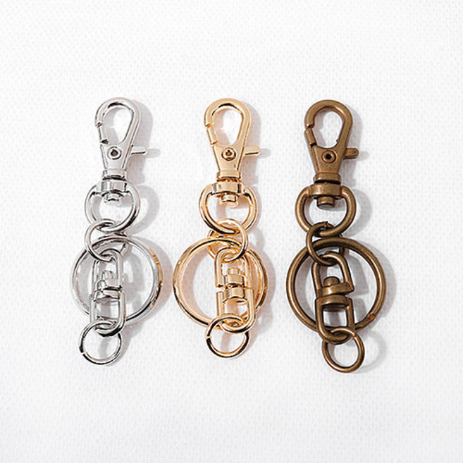 싼비즈 [9-822]일반열쇠고리민자링 소 붕어12x32mm 링지름21mm 1개
