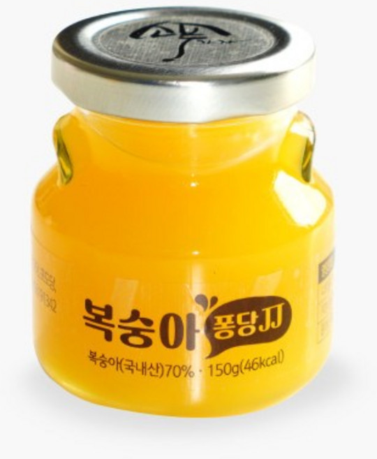 복숭아퐁당JJ 저당 저칼로리 잼 [원산지:국산], 1개, 150g