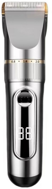 電動理髮器 全家適用升級款, 【靜音安全不卡發】銀色標配款, 理髮器