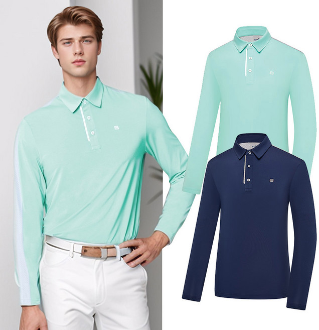 비티알 비티알 남성 아이스본 통기성 골프 긴팔 냉감 티셔츠 2141TB109M