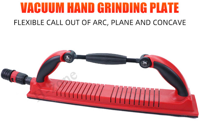 퍼티판 드라이 그라인딩 핸드 푸시 보드 자동차 퍼티 그레이 대패 오목 볼록 평면 블록 차체 수리 도구, 02 RED, 1개