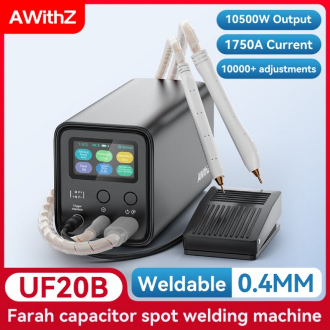AWithZ 10500W 스폿 용접기 슈퍼 패러드 커패시터 18650 리튬 배터리 DIY 니켈 시트 EU, 01 UF20B Plug-UK