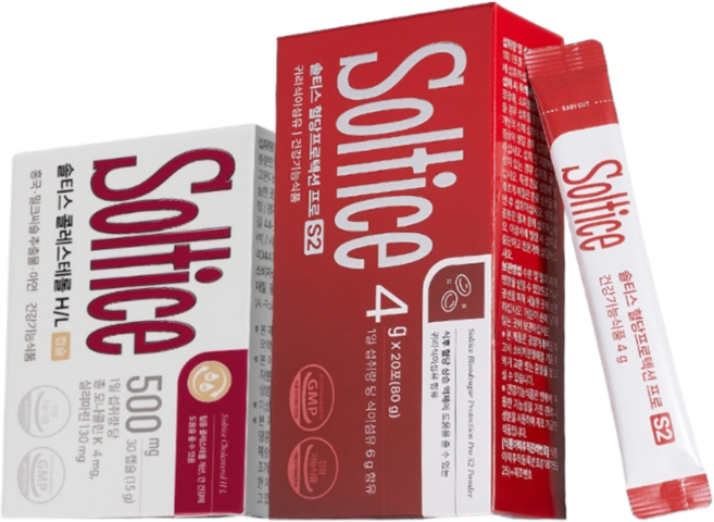 솔티스 혈관 클리어 1세트 혈당 S2 콜레스테롤 식후 혈당 개선 영양제 셋트 쏠티스 soltice, 15g