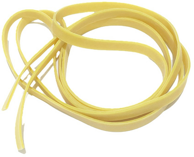 이음모음 국산 천연고무 납작 생고무줄, 딥옐로우, 1세트