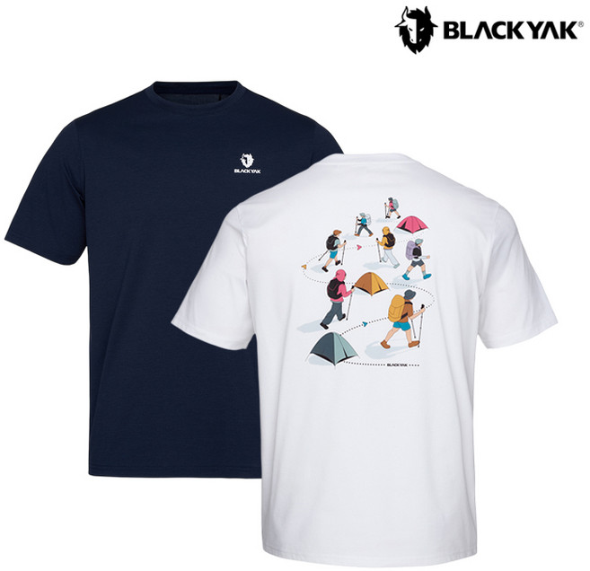 블랙야크 공용 백패킹 그래픽 반팔티 등산 캠핑 티셔츠 빅사이즈 1BYRTMV902