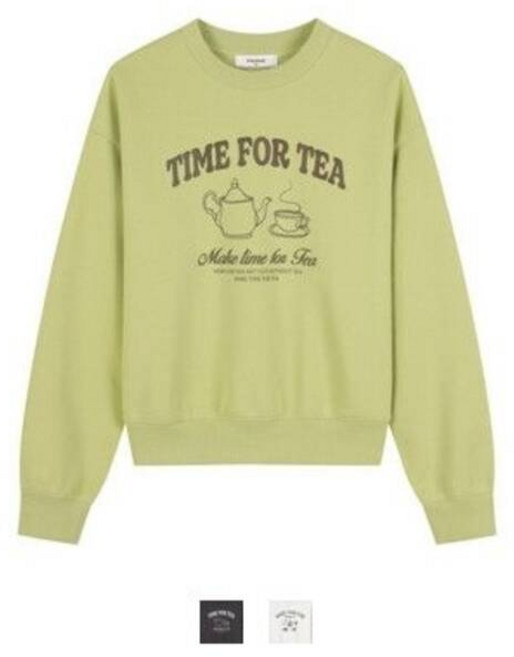 [백화점 정품] 25FW 여성 더블니트 크롭 그래픽 맨투맨 티셔츠 PHF4TR2220