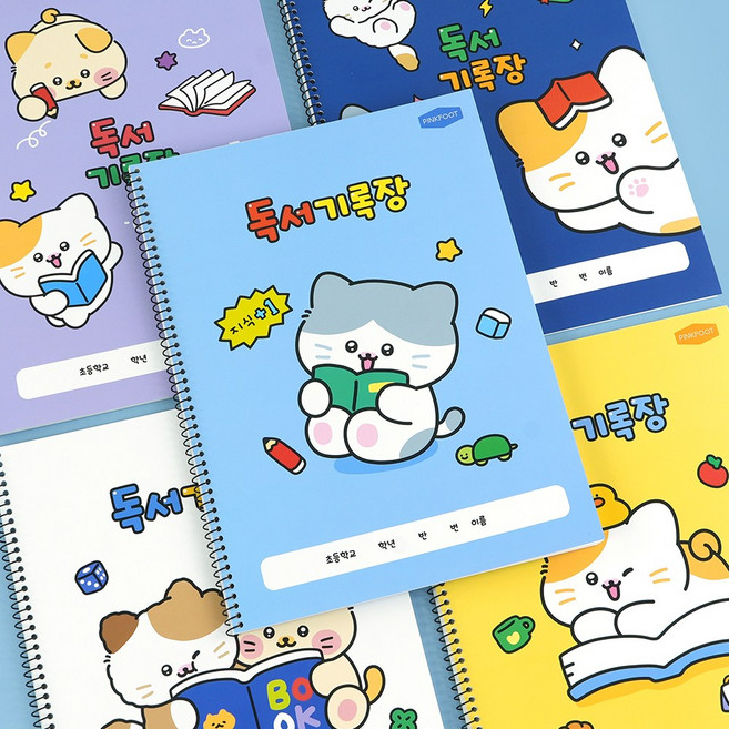 꺄오냥 독서기록장 5종 1세트, 1개
