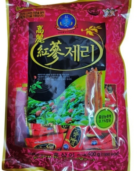 한국인삼유통공사 (3539-3540) 고려홍삼제리 (홍삼젤리), 300g, 4개